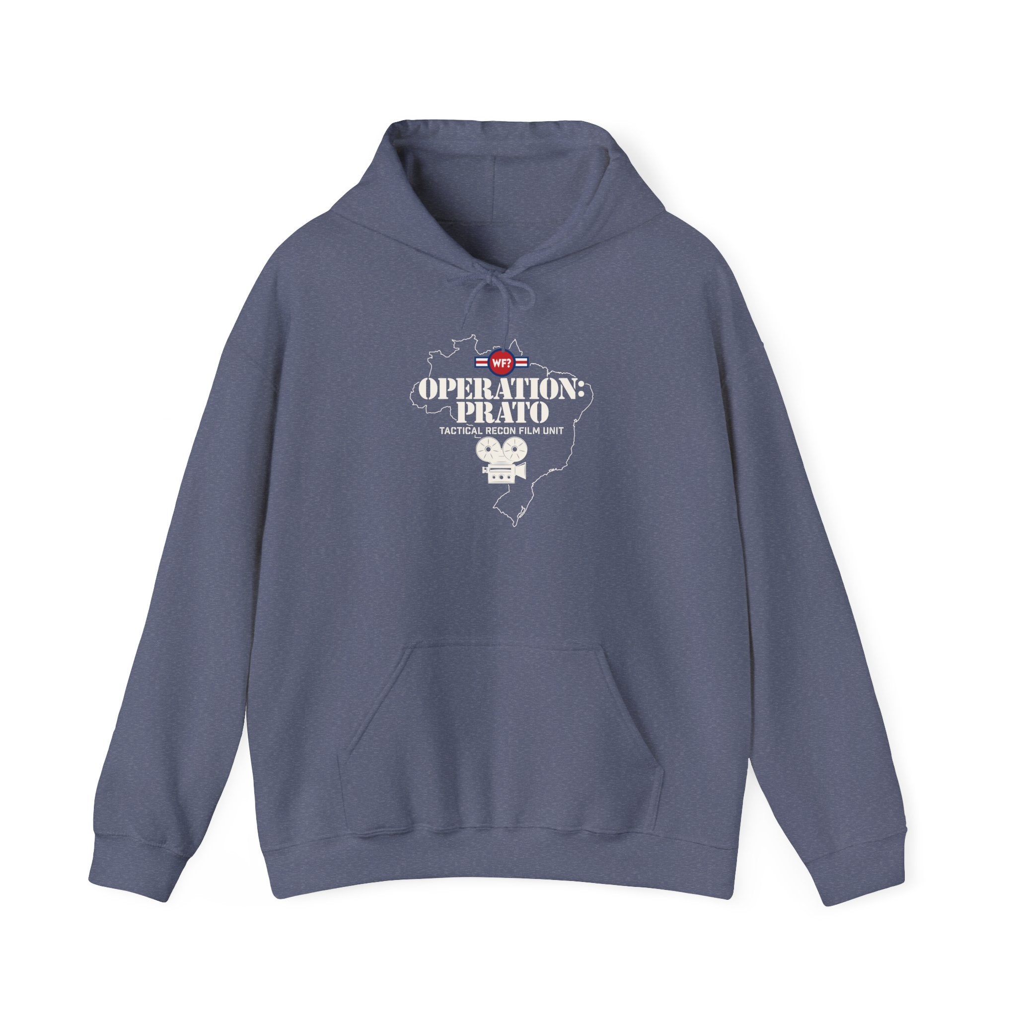 Buy heather-navy 2/28 Operation Prato Limited Unisex Heavy Blend™ Hooded Sweatshirt