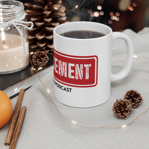 The Basement Podcast - White Mug 11oz