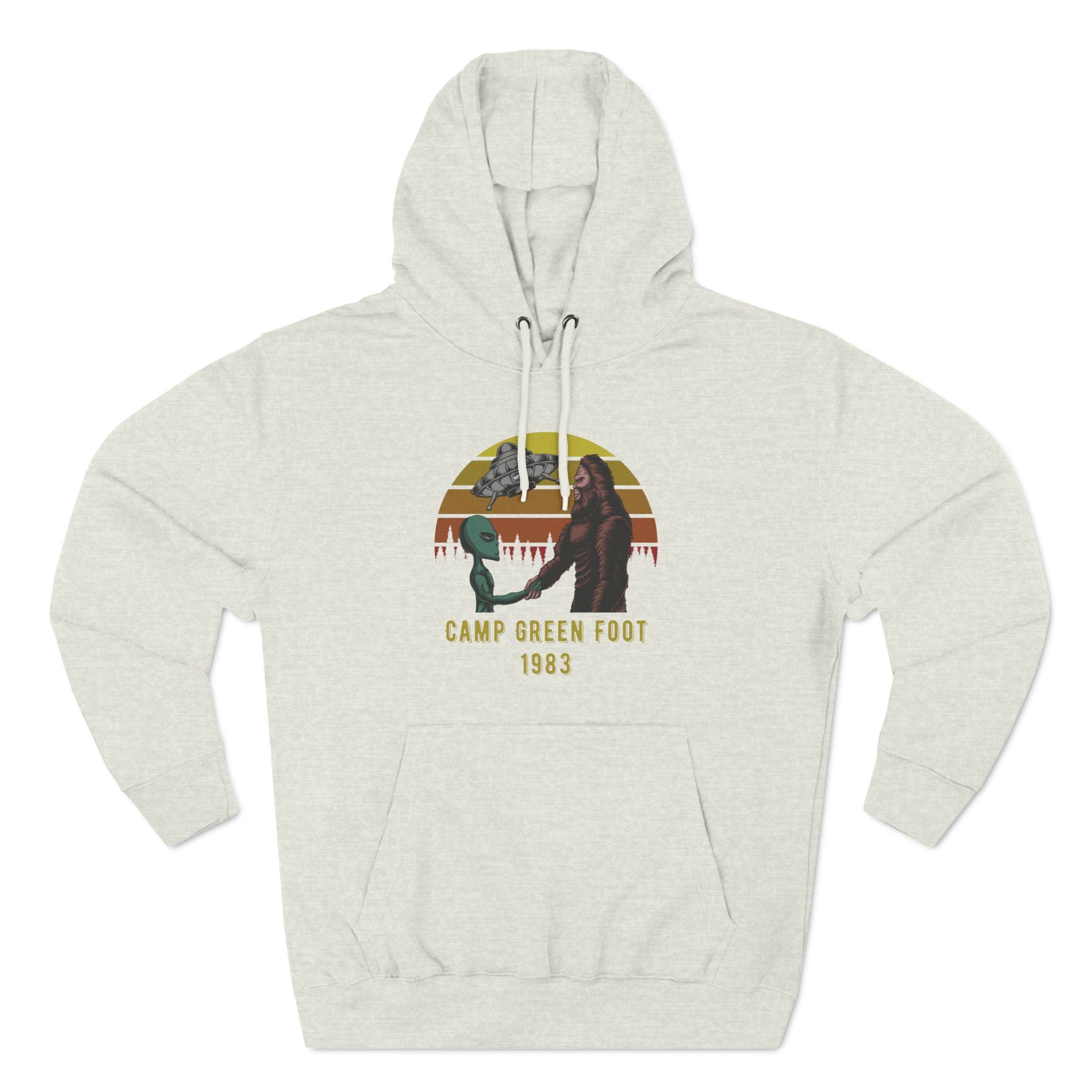 Buy oatmeal-heather Camp Green Foot 1983 Unisex Pullover Hoodie