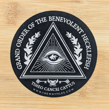 TWF Benevolent Hecklefish 3" round sticker - Limited Edition