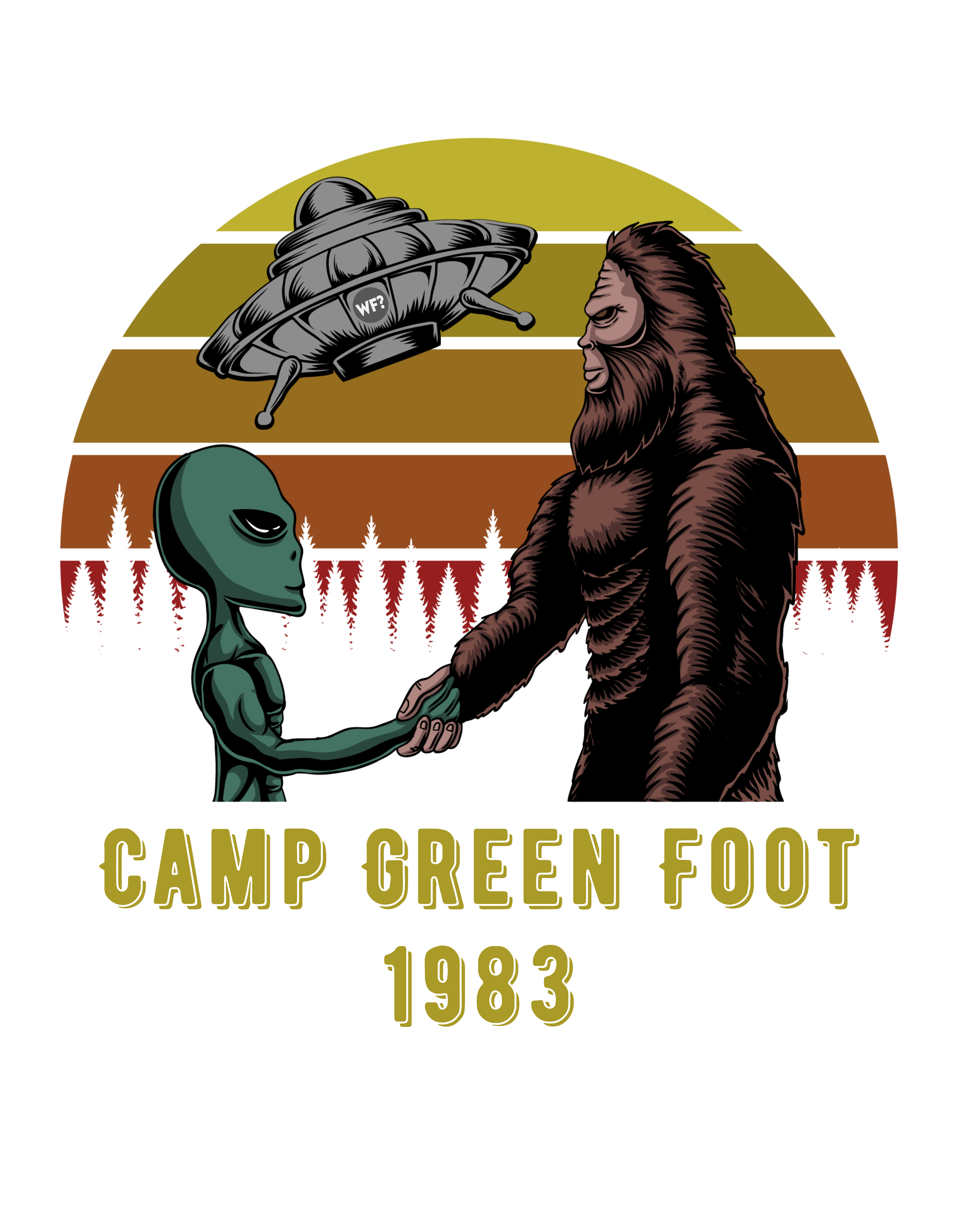 Camp Green Foot 1983 Full Zip Hoodie