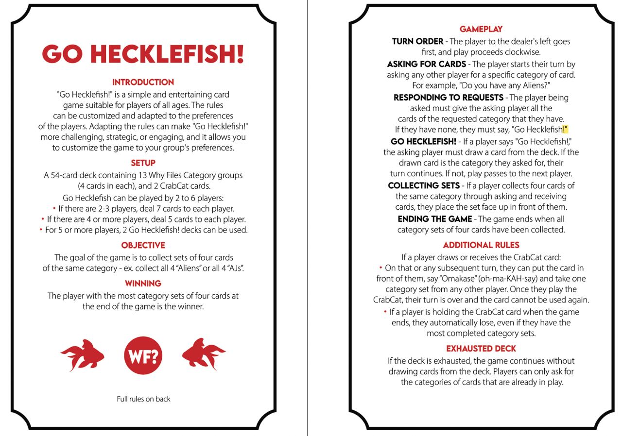 Go Hecklefish Card Game