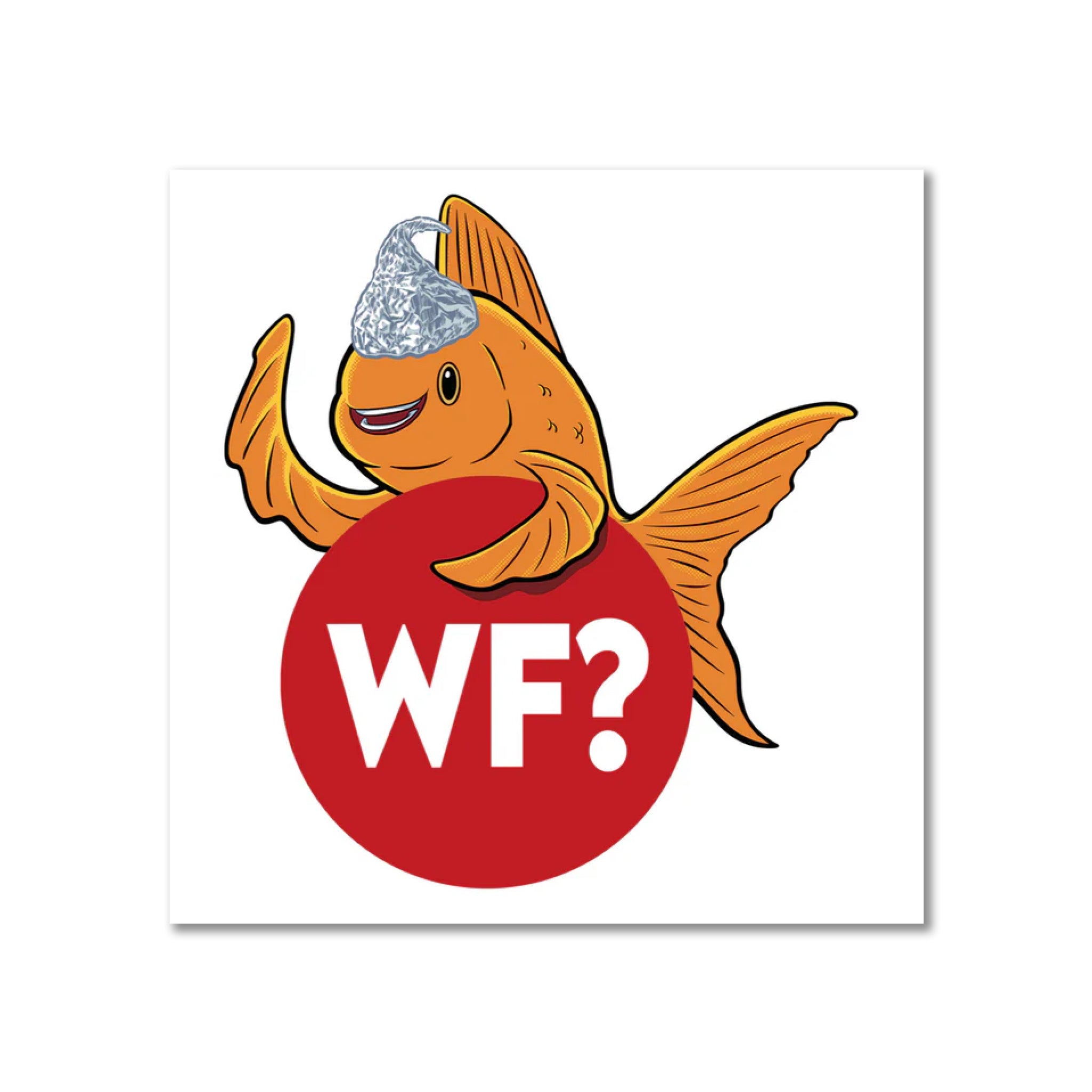 Hecklefish with Logo Sticker 2.5in square