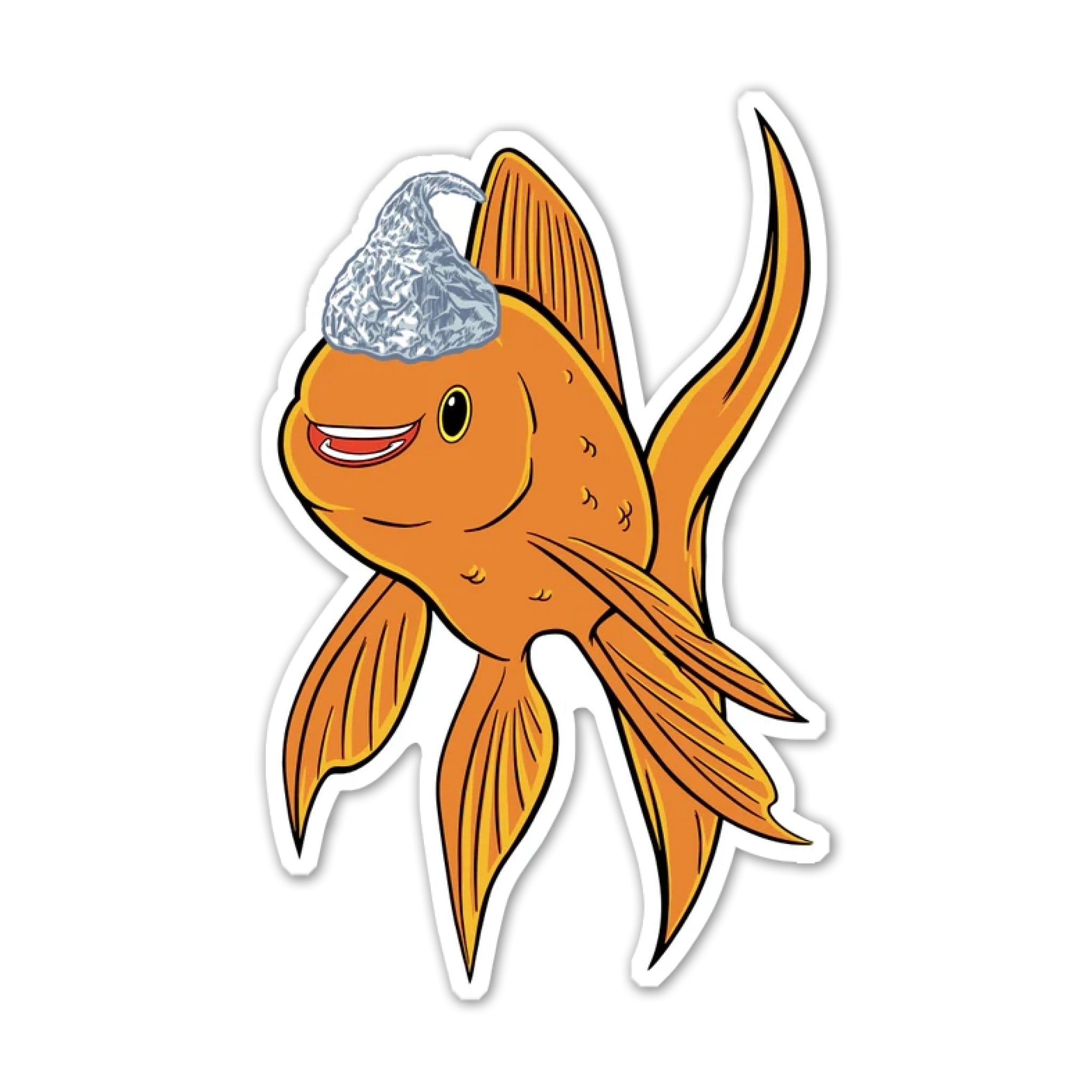Hecklefish with Tinfoil Hat Sticker