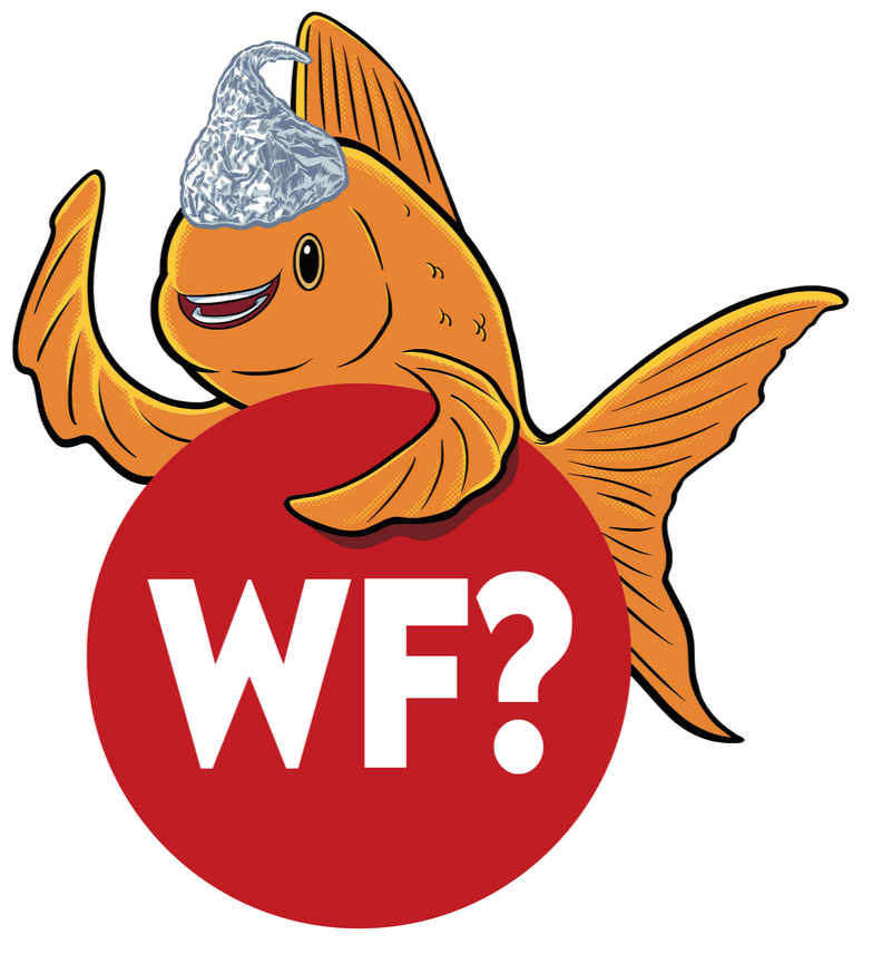 Hecklefish with Logo Sticker 2.5in square