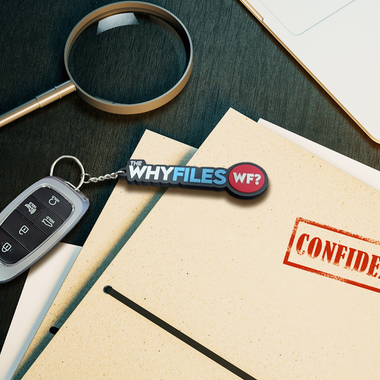 The Why Files Logo Keychain