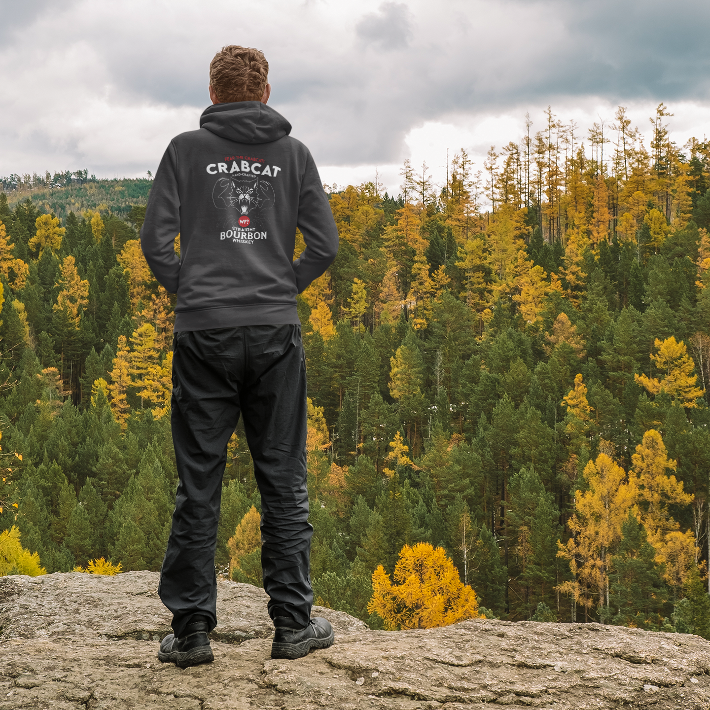 Crabcat Whiskey Zip Hoodie