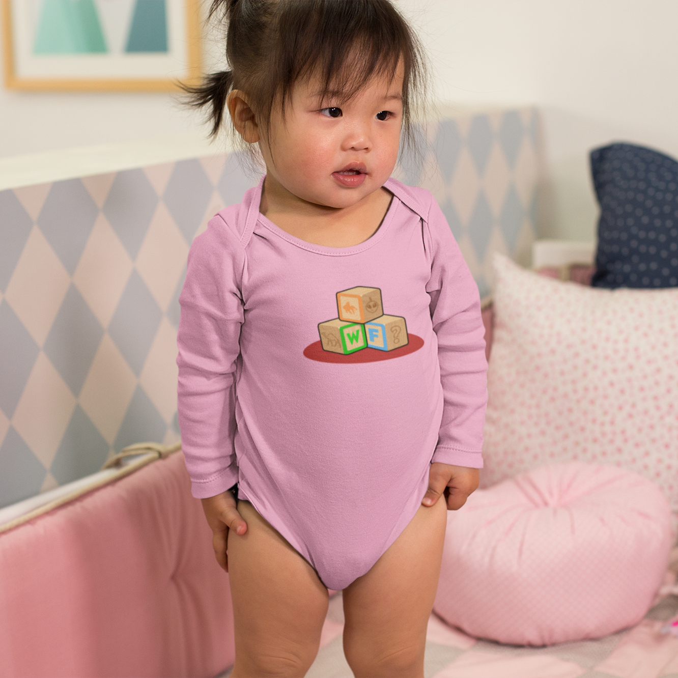 Alpha-Block Long Sleeve Bodysuit