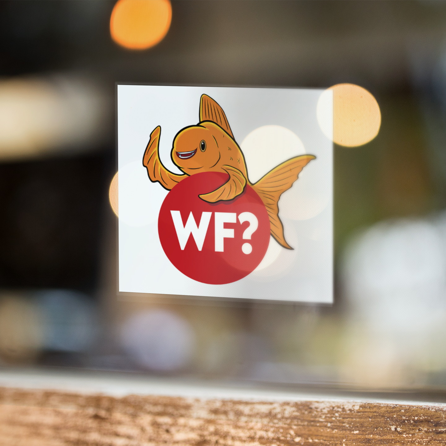 Hecklefish with Logo Sticker