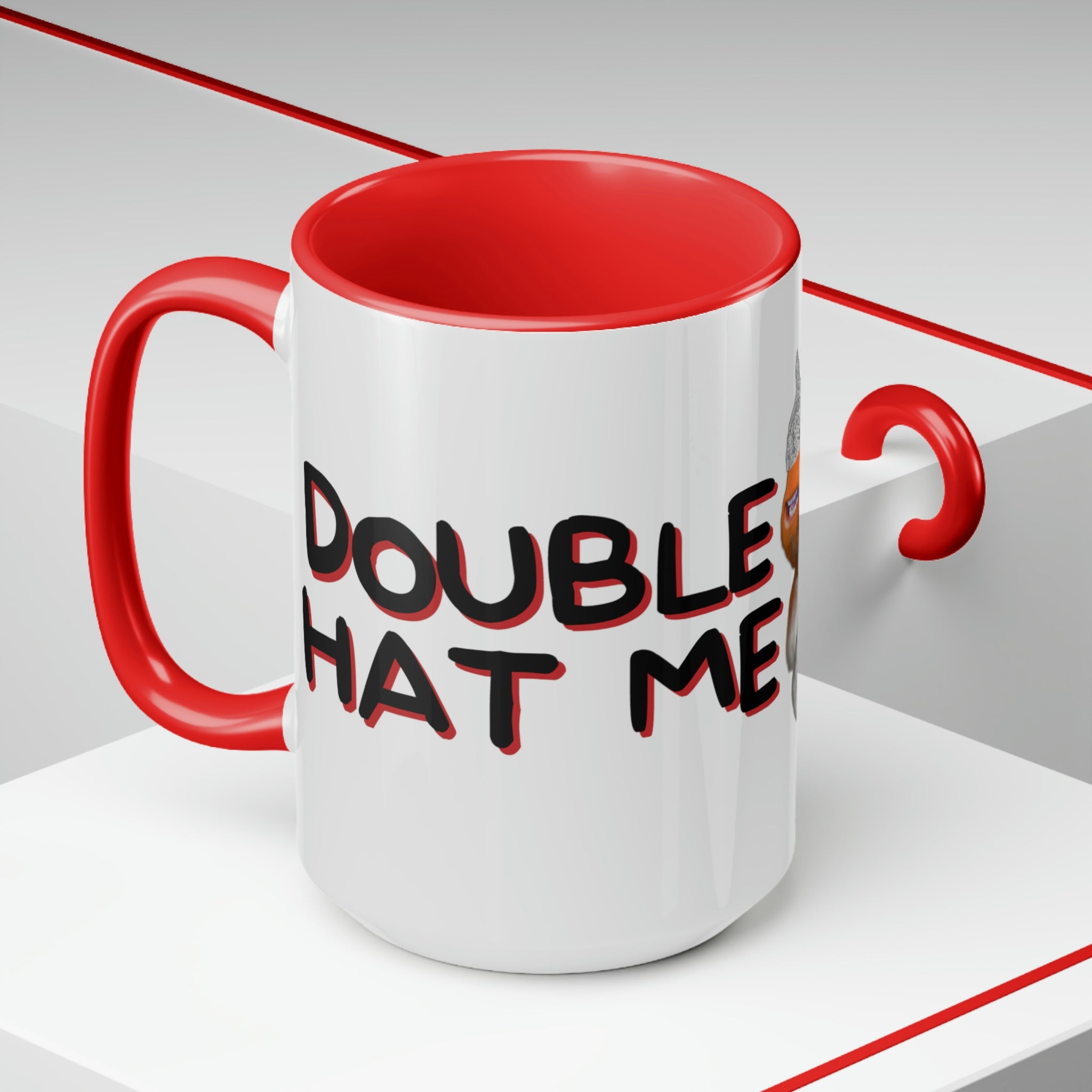 Buy red Double Hat Mug, 15oz