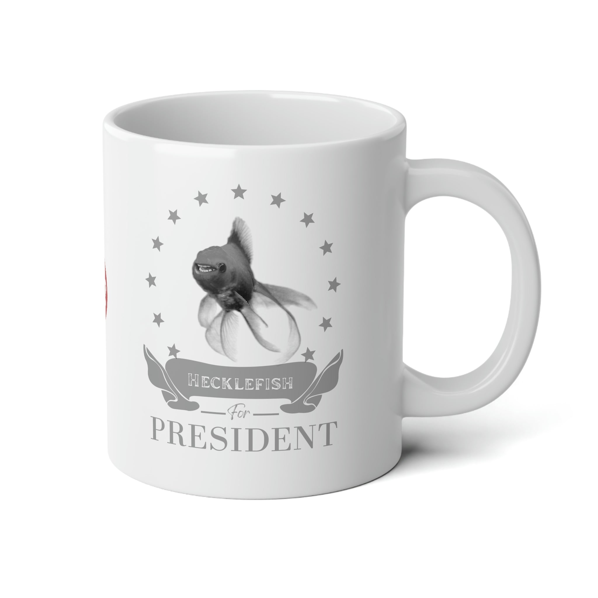 Hecklefish for President Jumbo Mug, 20oz-5