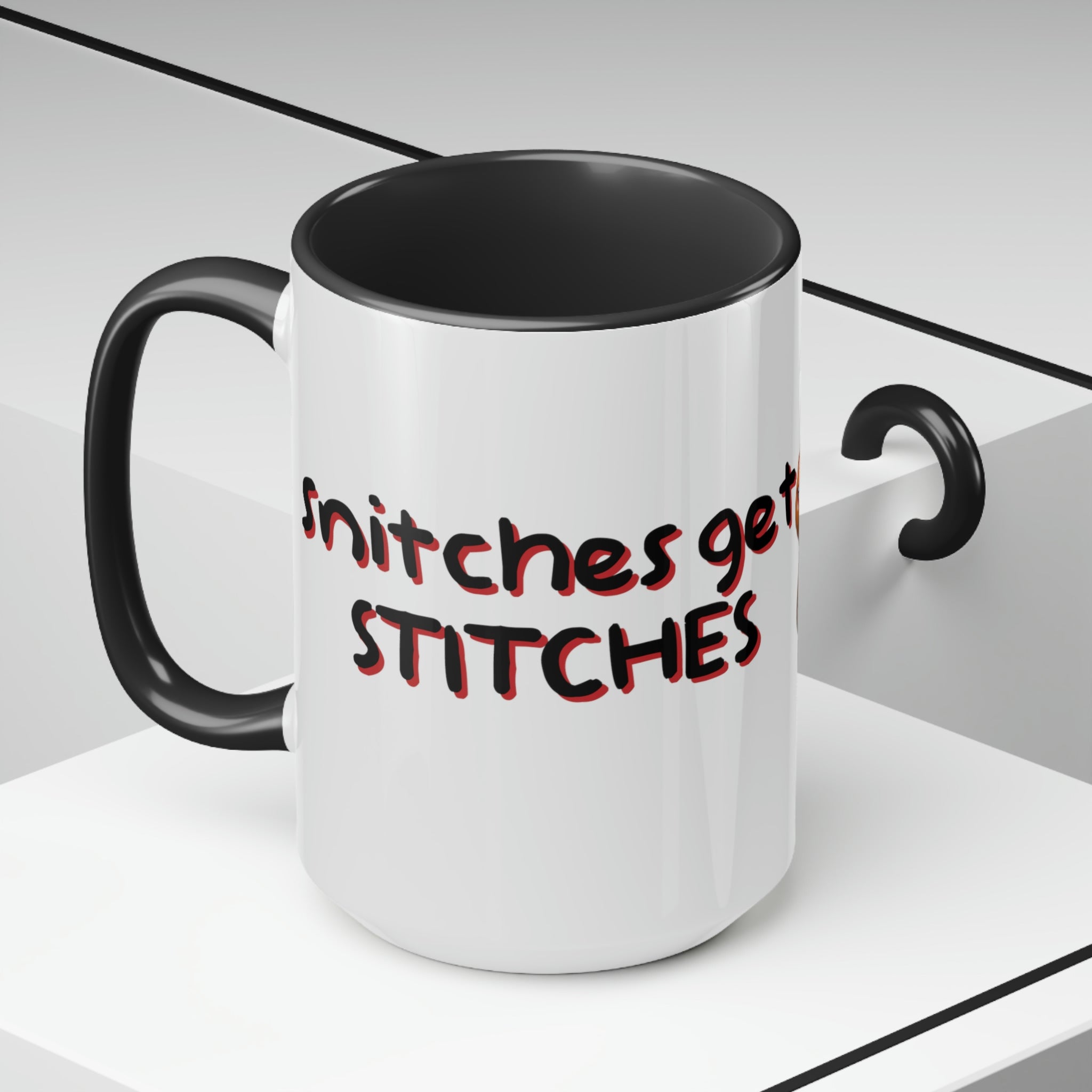 Buy black Snitches Get Stiches Mug, 15oz
